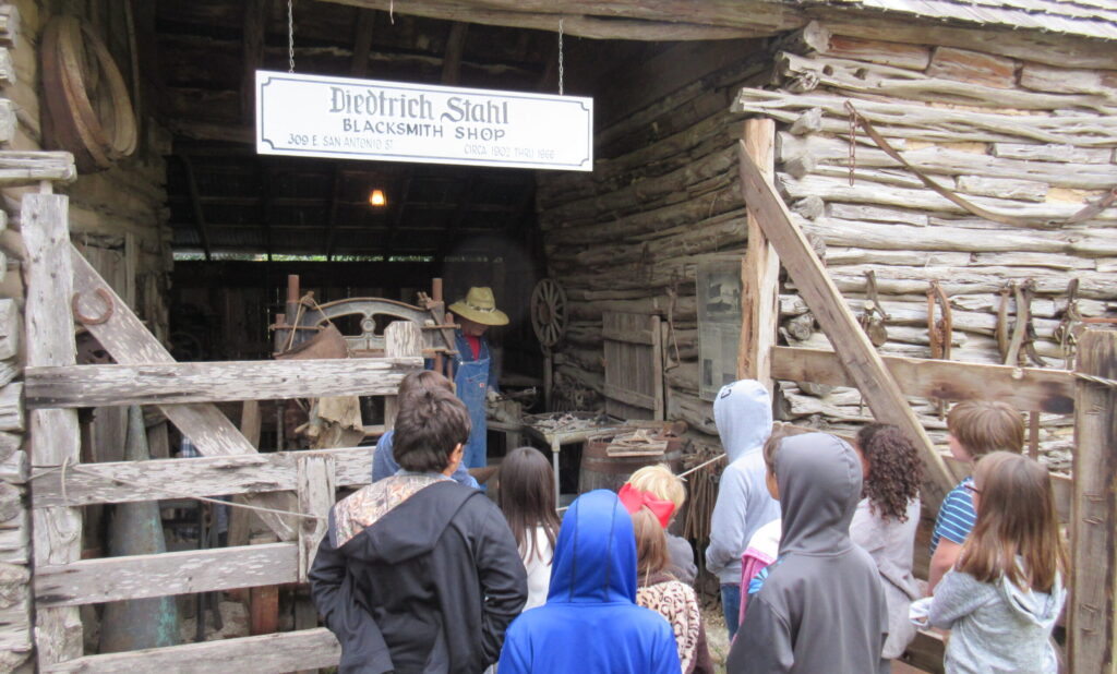 School kids learning about our 1849 Spiva-Welsh Barn